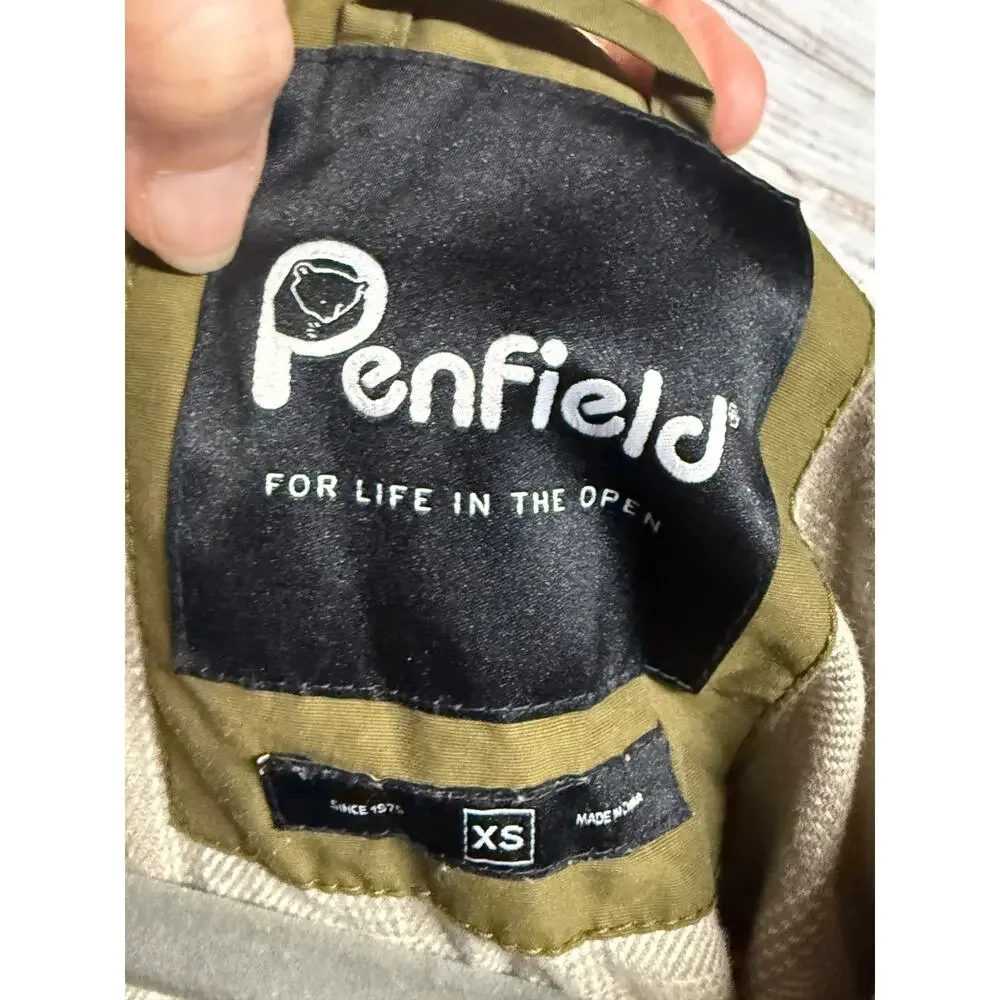 Penfield Parka Jacket Women XS Green Kasson 60/40 Mountain Hood Lined Outdoor